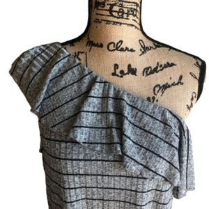 Juicy Couture One Shoulder Ruffle Blouse